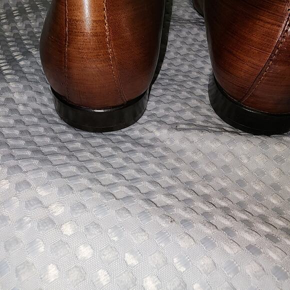 LANGUAGE EUC MENS SIZE 41 US 9.5 SHAAN 100% LEATHER LOAFERS SLIPON SHOES - Picture 6 of 10